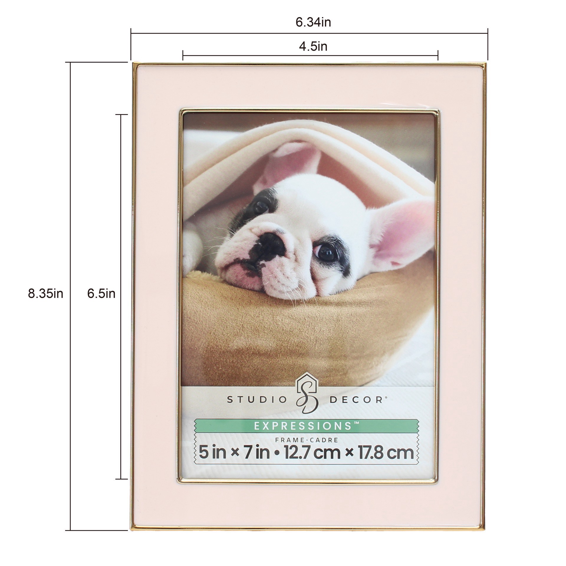 slide 4 of 6, Expressions 5" X 7" Gold Trim Tabletop Frame By Studio Decor, 5 in x 7 in