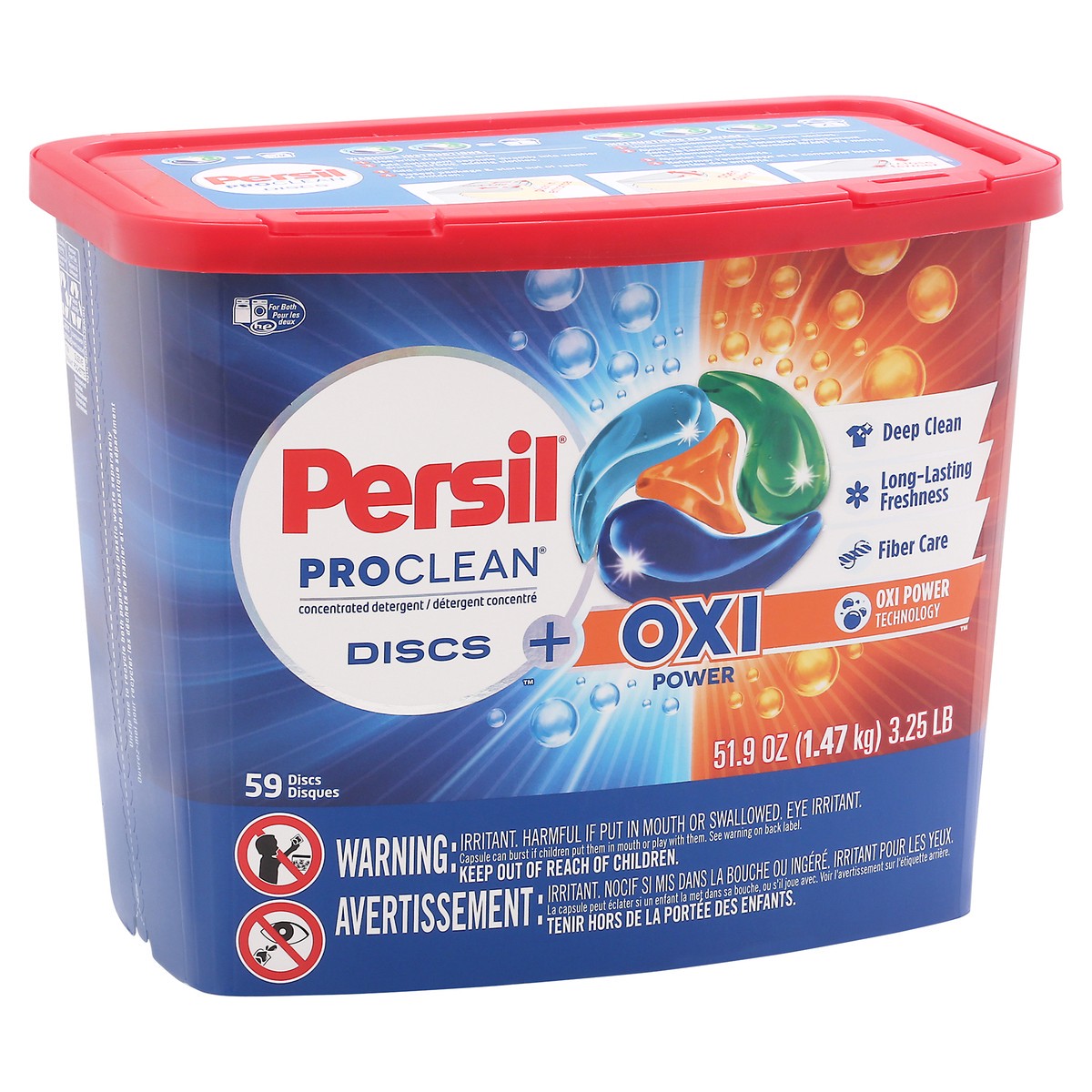 slide 9 of 9, Persil ProClean Discs Plus Oxi Power, 59 ct