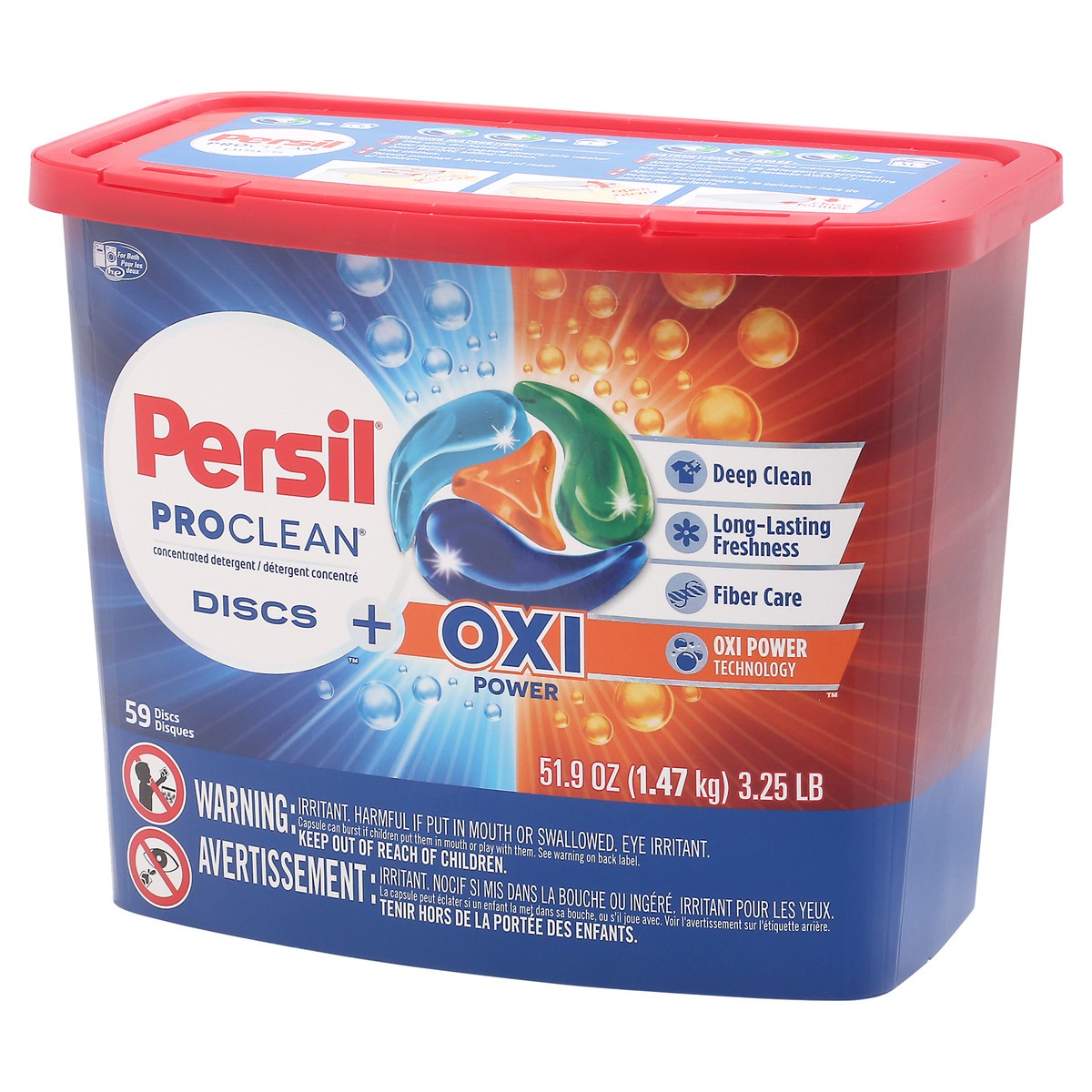 slide 2 of 9, Persil ProClean Discs Plus Oxi Power, 59 ct