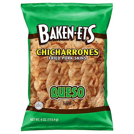 slide 1 of 1, Baken-Ets Fired Pork Skins Queso - 4 OZ, 4 oz