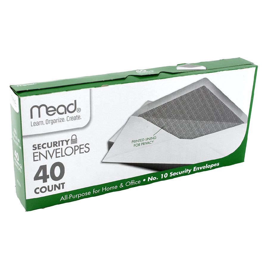slide 1 of 1, Mead No. 10 Security Envelopes, 40each
