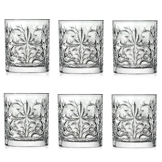 slide 3 of 3, RCR Crystal Tattoo Double Old Fashioned Glasses, 6 ct