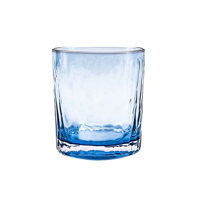 slide 1 of 3, Bee & Willow Home Short Textured Glass Tumbler - Blue, 1 ct