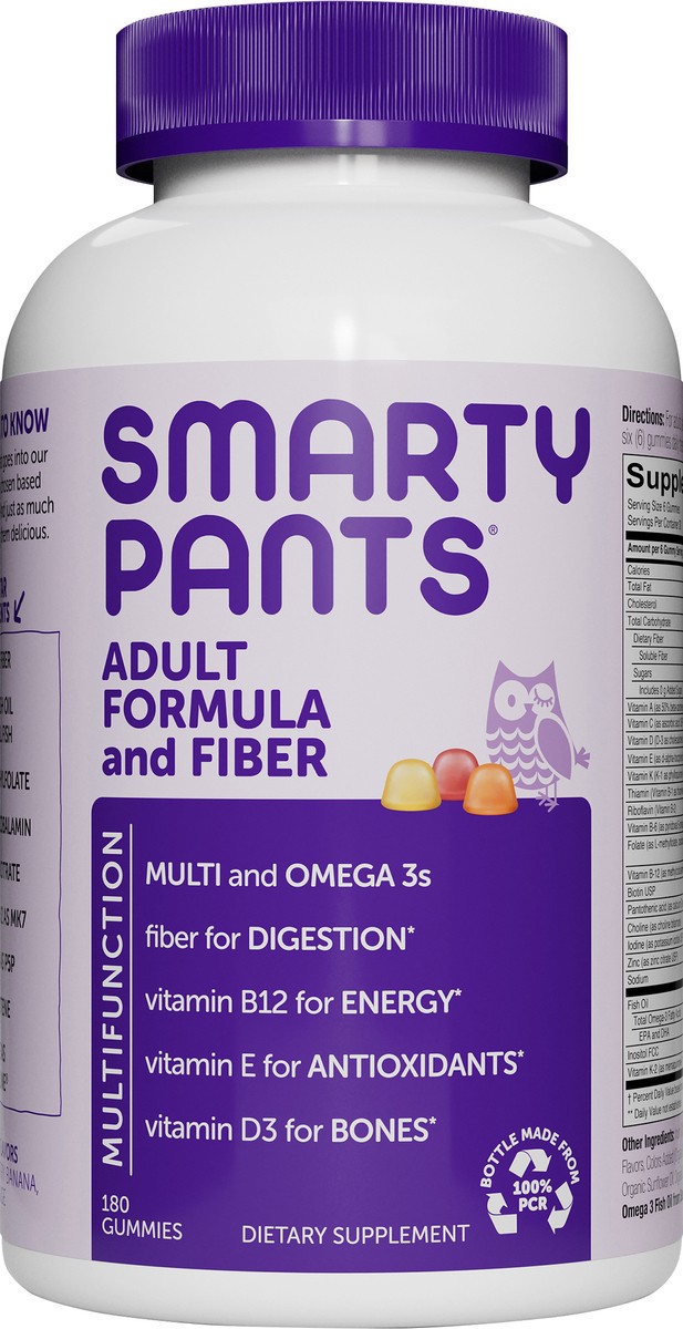 slide 2 of 5, SmartyPants Adult Formula and Fiber, 180 ct., 180 ct