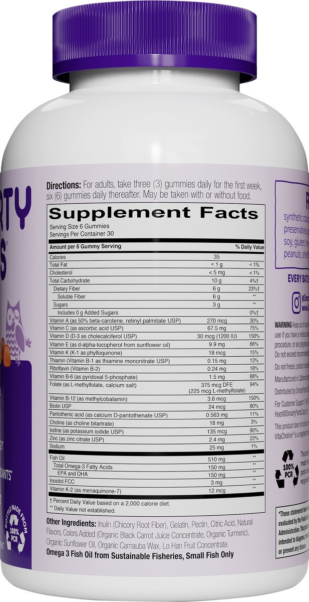 slide 4 of 5, SmartyPants Adult Formula and Fiber, 180 ct., 180 ct