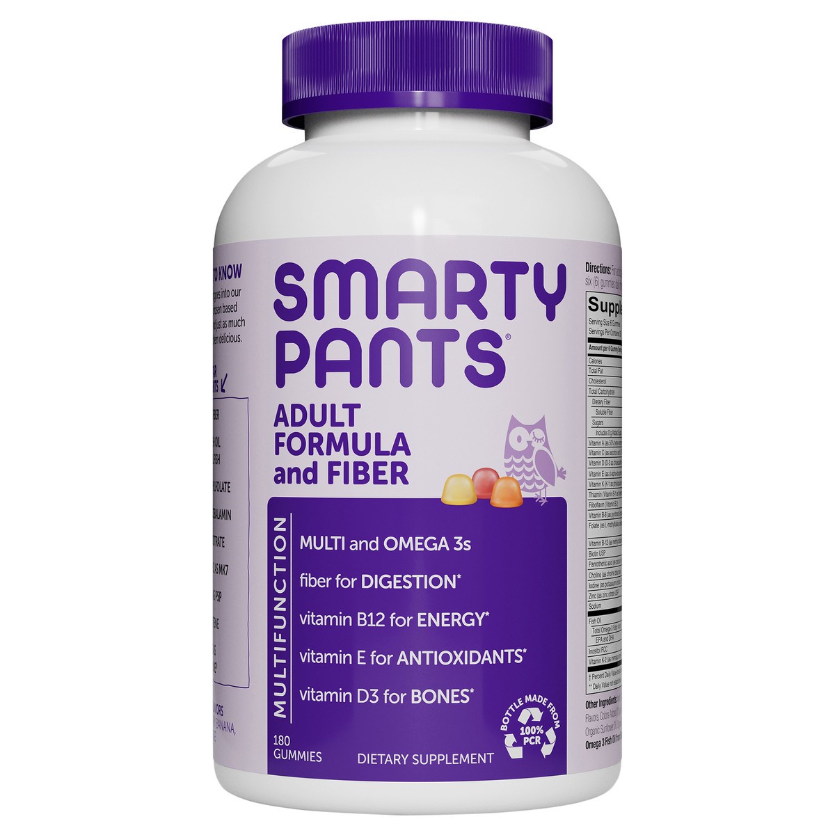 slide 1 of 5, SmartyPants Adult Formula and Fiber, 180 ct., 180 ct