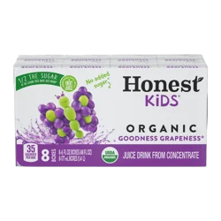Honest Kids Organic Goodness Grapeness Juice Cartons - 8 ct; 6 fl oz