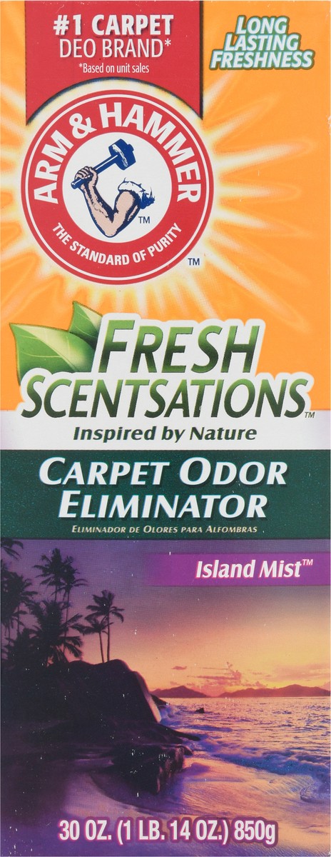 slide 5 of 9, Arm & Hammer Carpet Odor Elimantor, Island Mist 30 oz., 30 oz