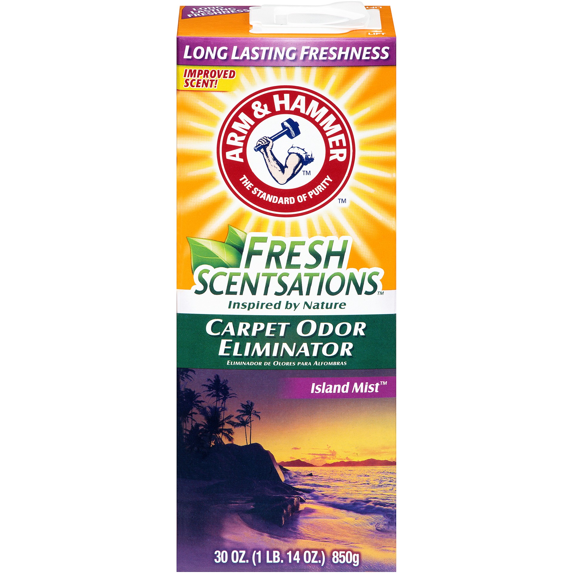 slide 1 of 9, ARM & HAMMER Carpet Odor Eliminator, Island Mist, 30 oz., 30 oz