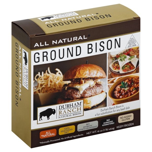 slide 1 of 1, Durham Ranch Bison Ground Beef Retail, 16 oz