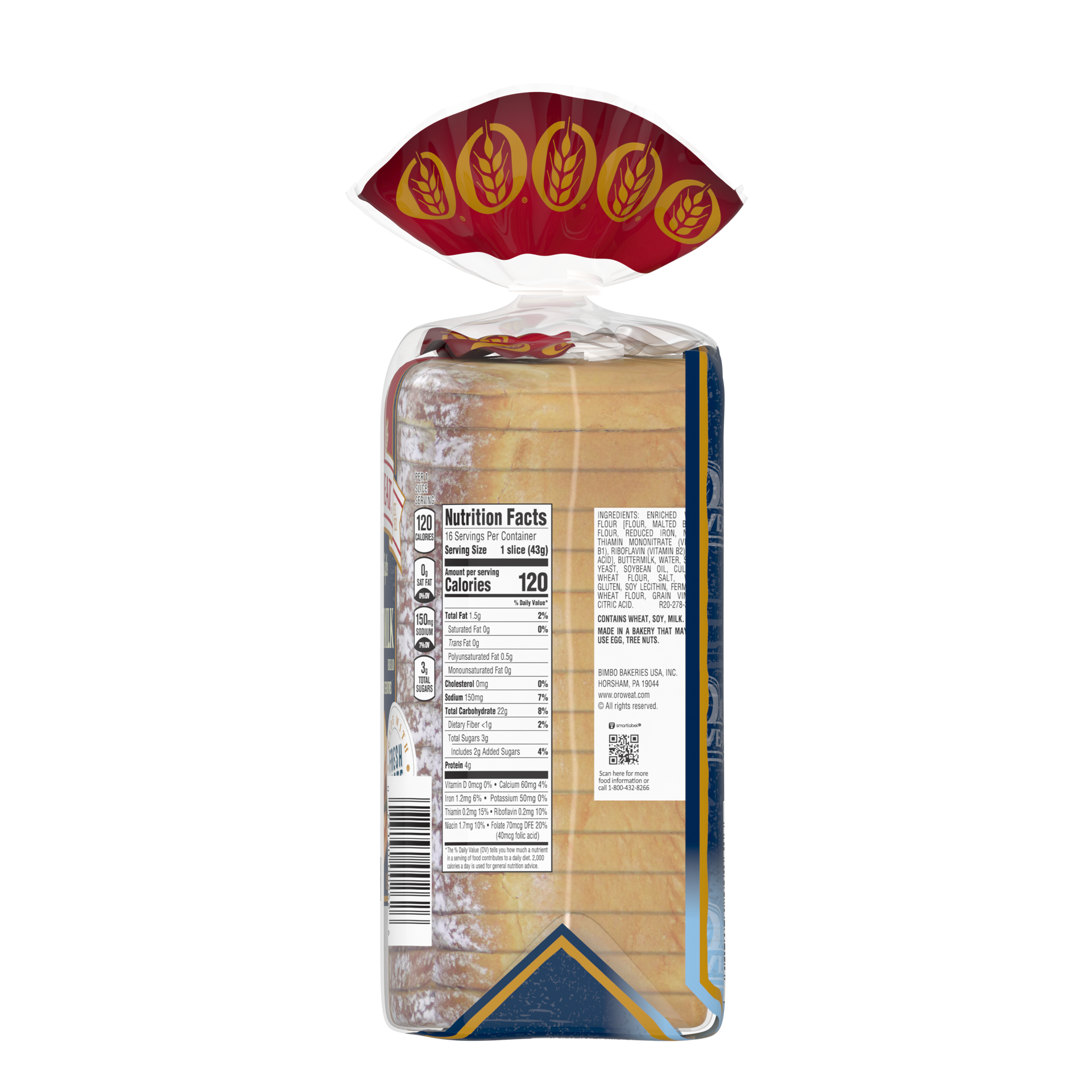 slide 4 of 5, Oroweat Country Buttermilk Bread, Twin Pack, 48 oz, 2 ct