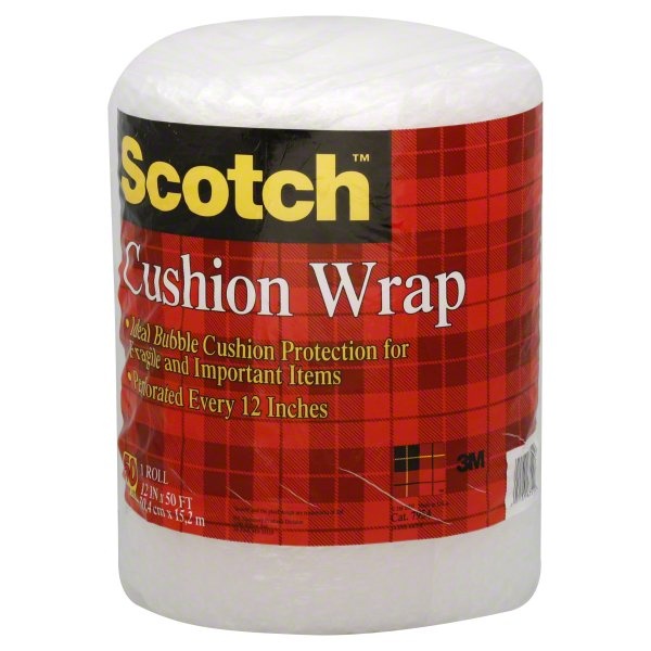 slide 1 of 1, 3M Scotch Cushion Wrap Standard Bubble 50 Sq Ft, 50 ft