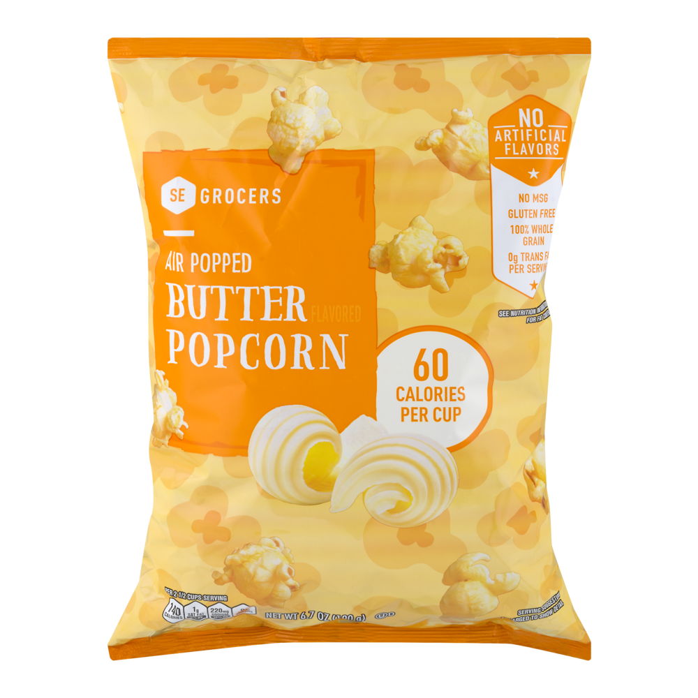 slide 1 of 1, SE Grocers Bagged Popcrn Butter, 6.7 oz