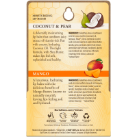 slide 3 of 22, Burt's Bees Moisturizing Coconut & Pear/Mango Lip Balms Combo Pack 2 ea, 2 ct