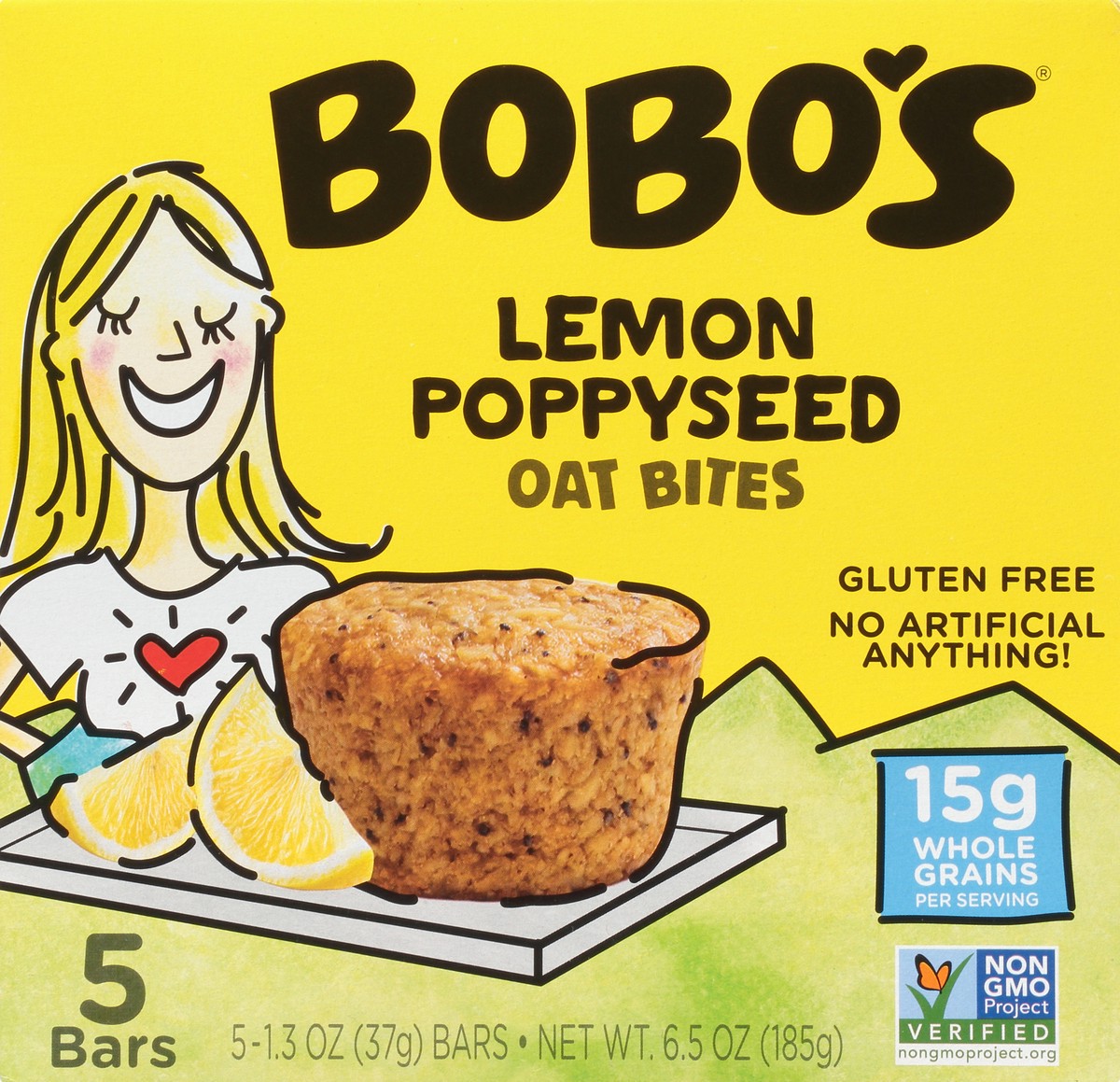 slide 6 of 9, Bobo's Lemon Poppyseed Oat Bites 5 - 1.3 oz Bites, 5 ct