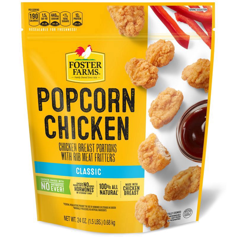 slide 1 of 3, Foster Farms Popcorn Chicken - 24 oz., 24 oz