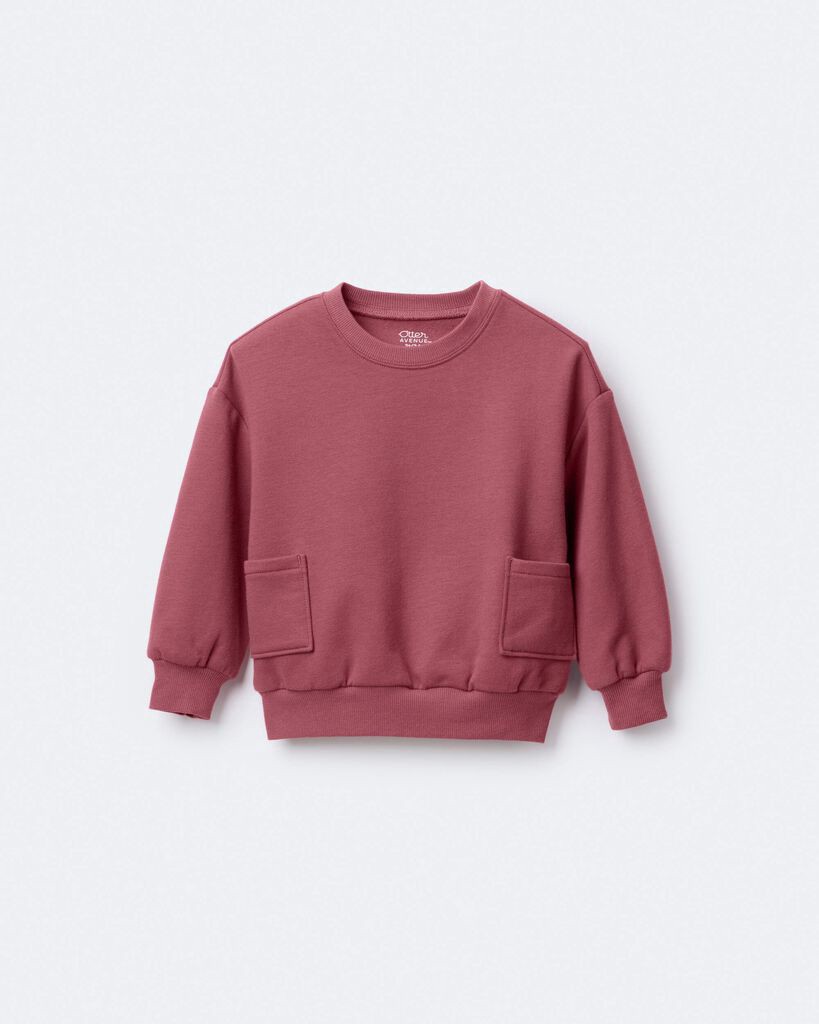 slide 4 of 6, Otteravenue Toddler Otter Sweatshirt™ with Pockets - Burgundy Burgundy 3T, 1 ct