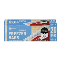 SE Grocers Resealable Freezer Bags Quart