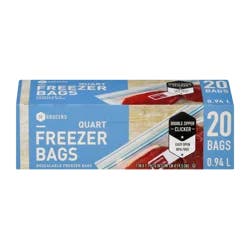 SE Grocers Resealable Freezer Bags Quart