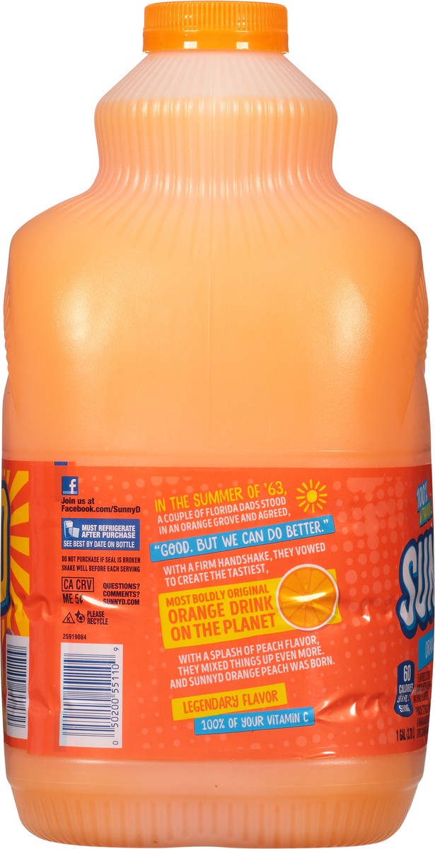 slide 12 of 13, Sunny D Sunnyd Orange Peach Juice Drink, 1 Gallon Bottle, 1 gal