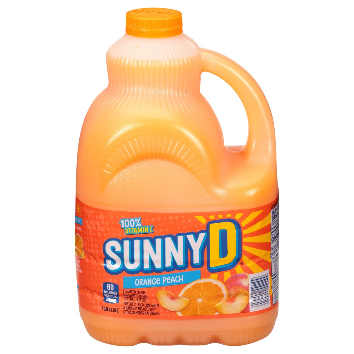 slide 1 of 13, Sunny D Sunnyd Orange Peach Juice Drink, 1 Gallon Bottle, 1 gal