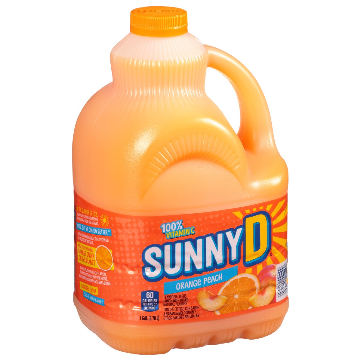 slide 13 of 13, Sunny D Sunnyd Orange Peach Juice Drink, 1 Gallon Bottle, 1 gal