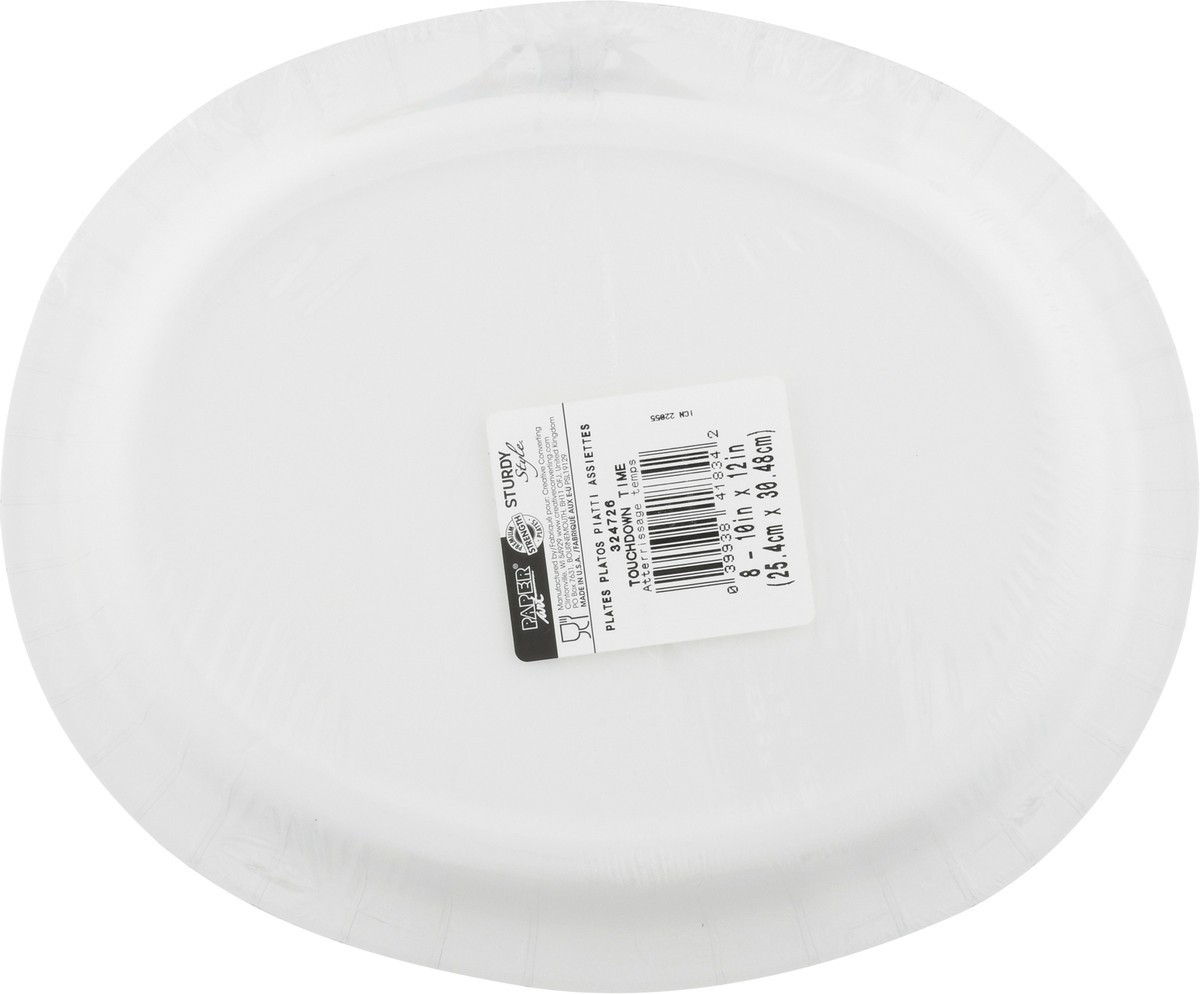 slide 4 of 11, Paper Art Creative Converting Football Oval Platters, 8 ct