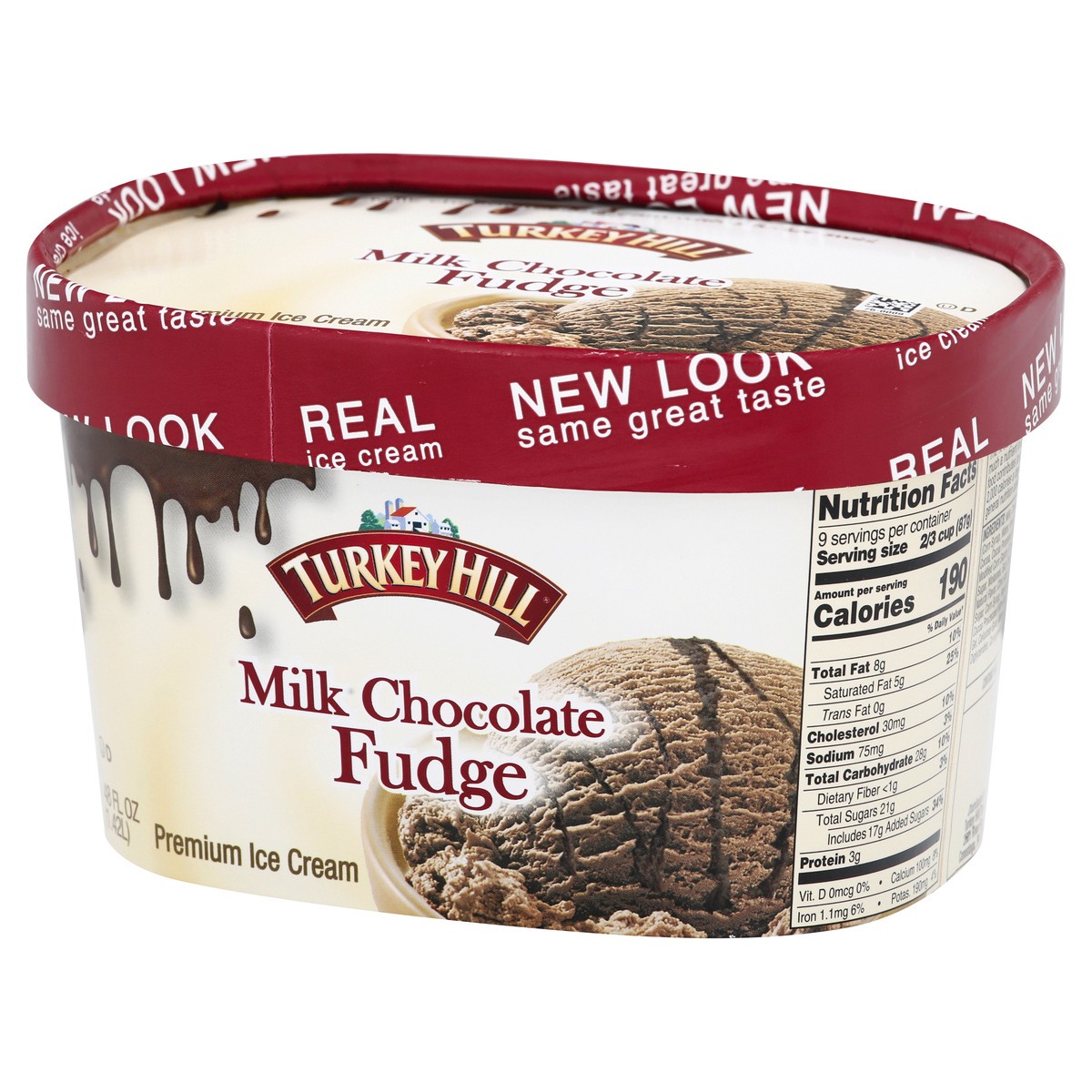 slide 3 of 9, Turkey Hill Premium Milk Chocolate Fudge Ice Cream 48 oz, 48 oz