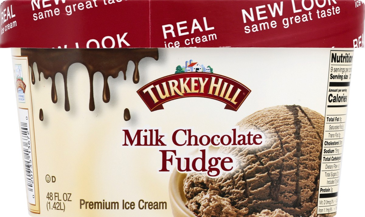 slide 6 of 9, Turkey Hill Premium Milk Chocolate Fudge Ice Cream 48 oz, 48 oz