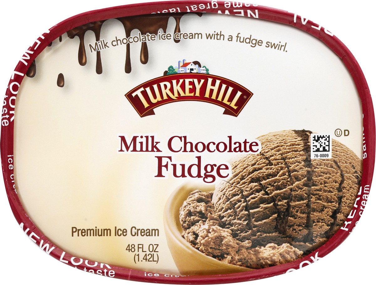 slide 9 of 9, Turkey Hill Premium Milk Chocolate Fudge Ice Cream 48 oz, 48 oz