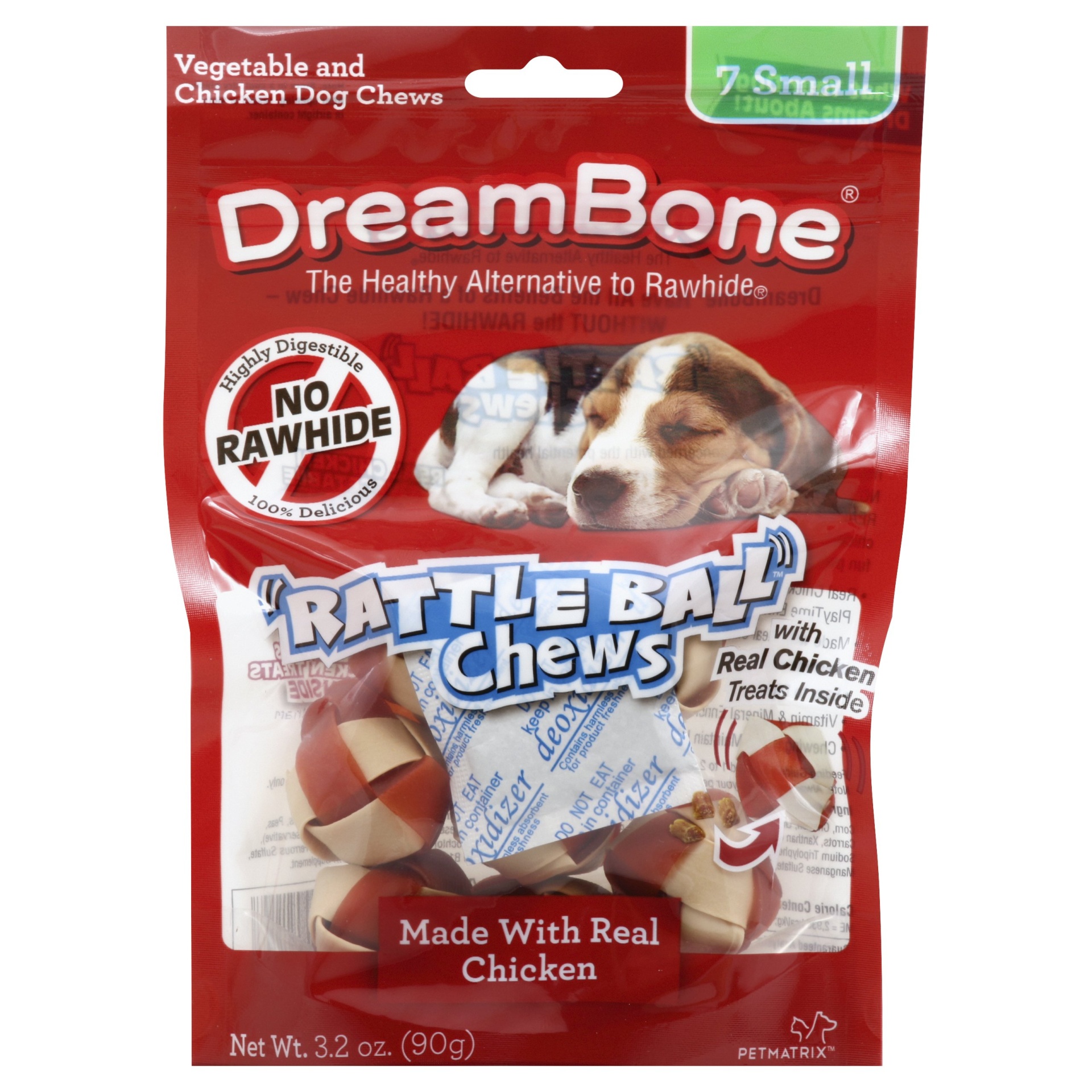 slide 1 of 2, PETMATRIX Rattle Ball Chews 7Pk, 7 ct