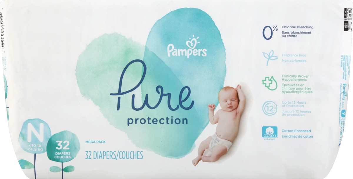 slide 4 of 4, Pampers Diapers 32 ea, 32 ct