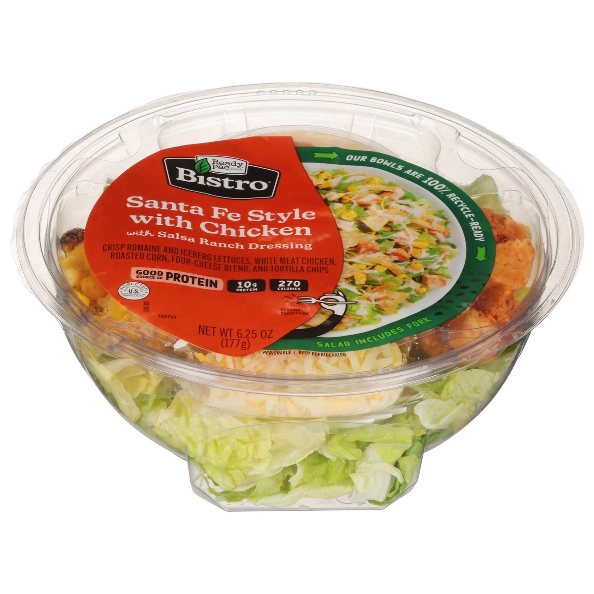 slide 7 of 11, Bonduelle Bistro Santa Fe Style with Chicken Bowls with Salsa Ranch Dressing 6.25 oz, 6.25 oz