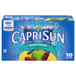 Capri Sun Pacific Cooler Mixed Fruit Flavored Juice Drink Blend, 10 ct Box, 6 fl oz Pouches