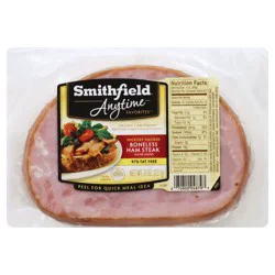 Smithfield Anytime Favorites Boneless Hickory Smoked Ham Steak, 8 oz