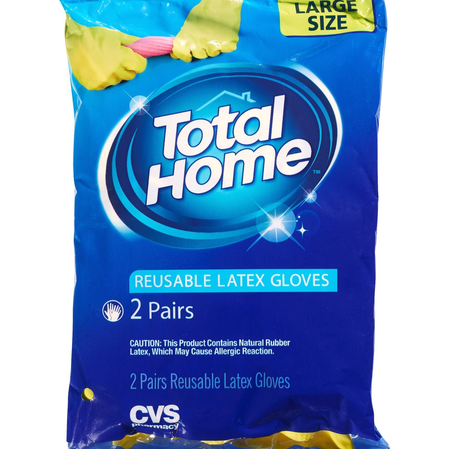 slide 1 of 2, Just the Basics Latex Gloves, Large, 2 ct, 2 ct