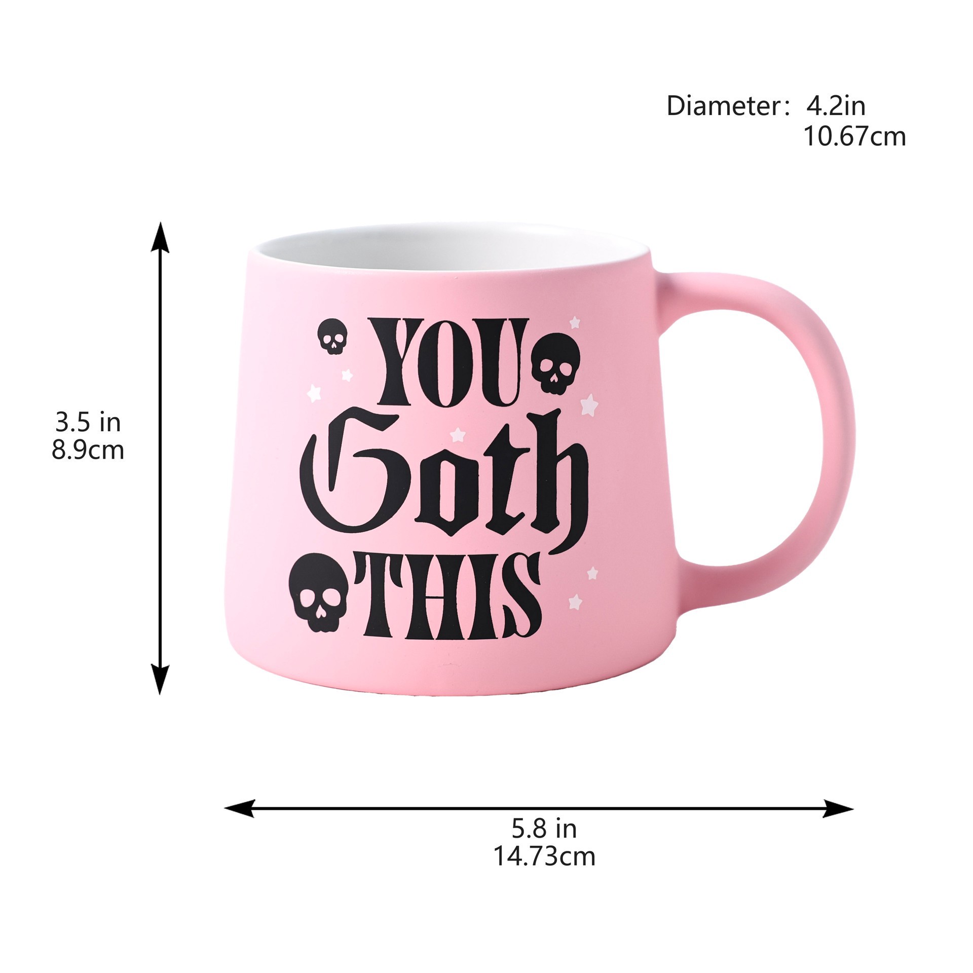 slide 3 of 4, 14.5oz. Pink You Goth This Ceramic Mug By Ashland, 14.5 oz