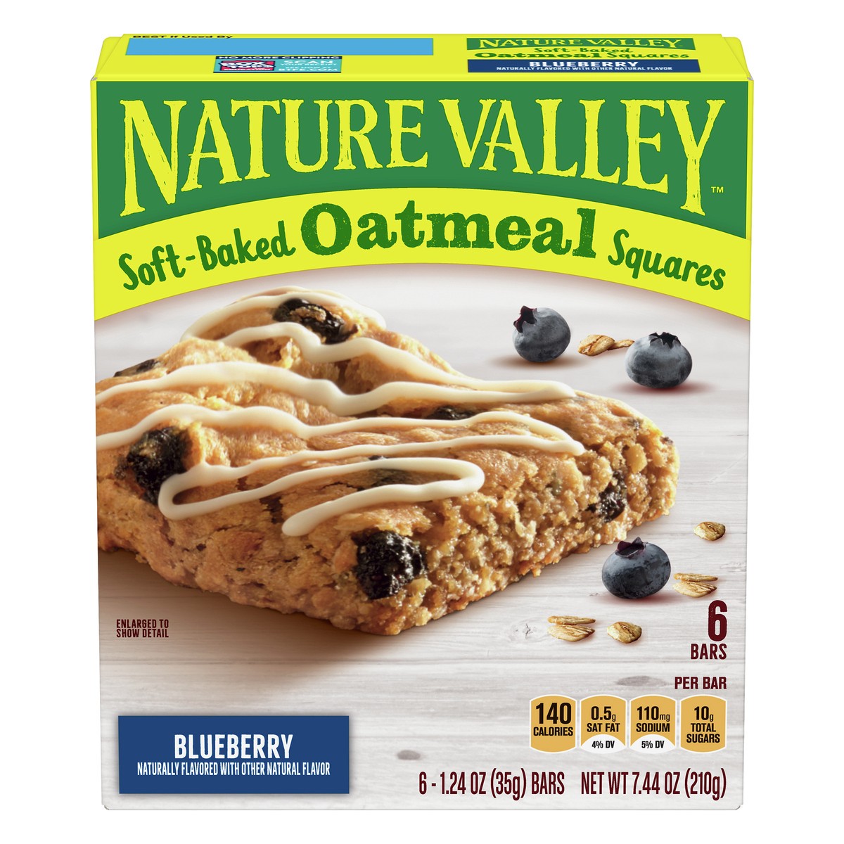slide 1 of 9, Nature Valley Soft-Baked Blueberry Oatmeal Bar 6 ea, 6 ct