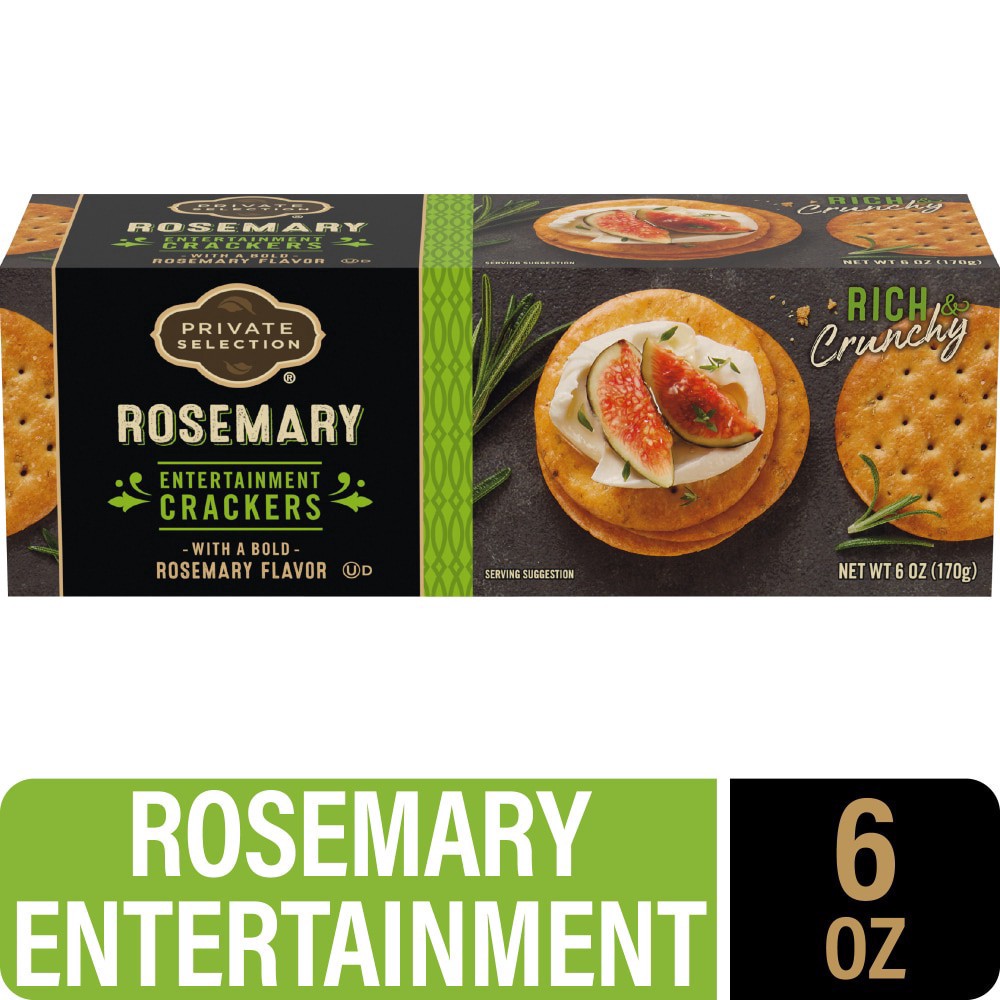 slide 1 of 5, Private Selection Rosemary Entertainment Crackers, 6 oz