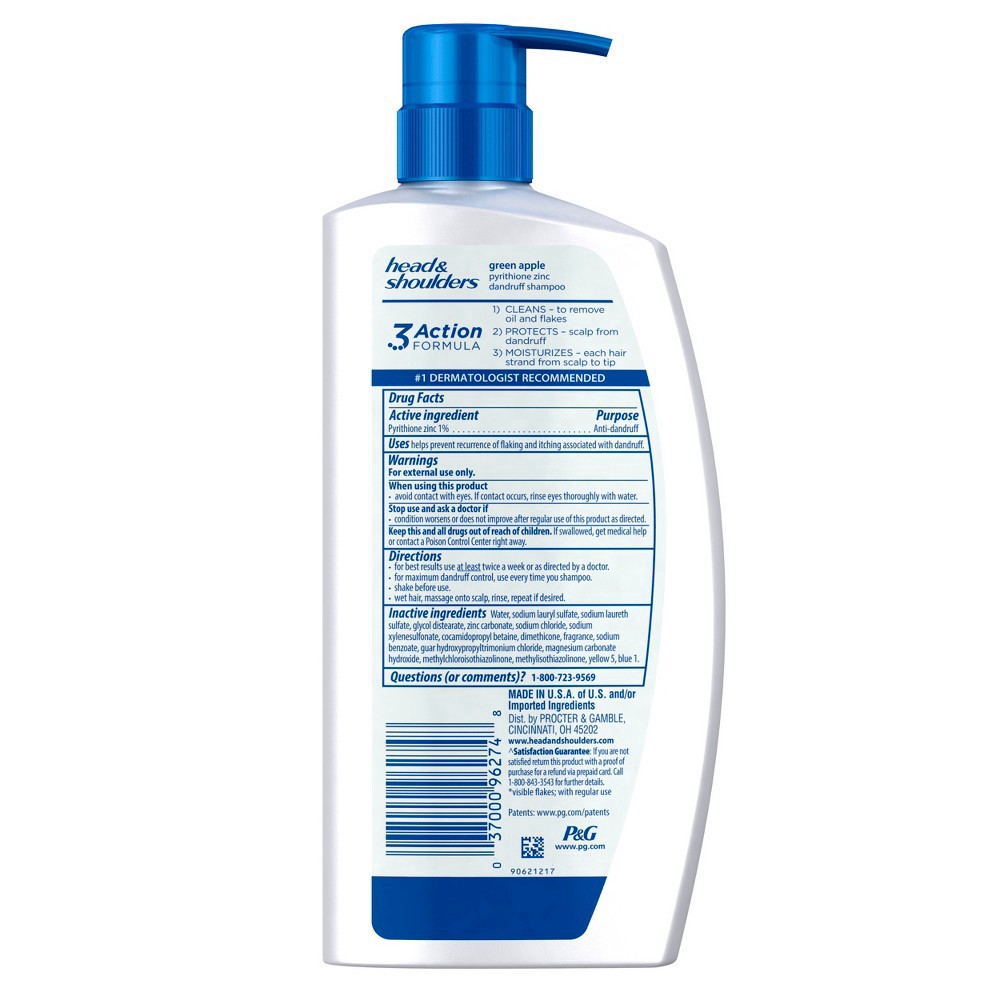 slide 3 of 14, Head & Shoulders Green Apple Anti-Dandruff Shampoo, 32.1oz, 32.10 fl oz