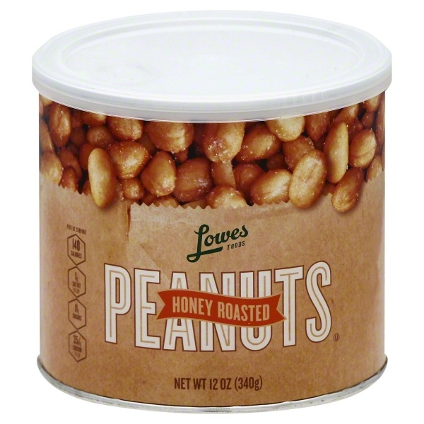 slide 1 of 1, Lowes Foods Peanuts Honey Roasted, 12 oz