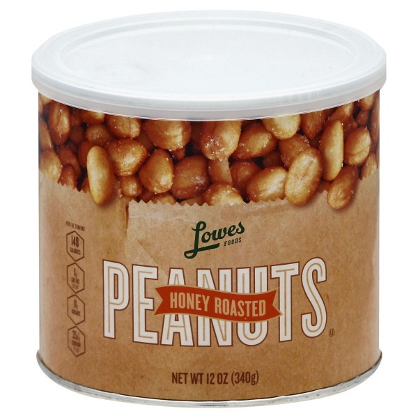 slide 1 of 1, Lowes Foods Peanuts Honey Roasted - 12 oz, 12 oz