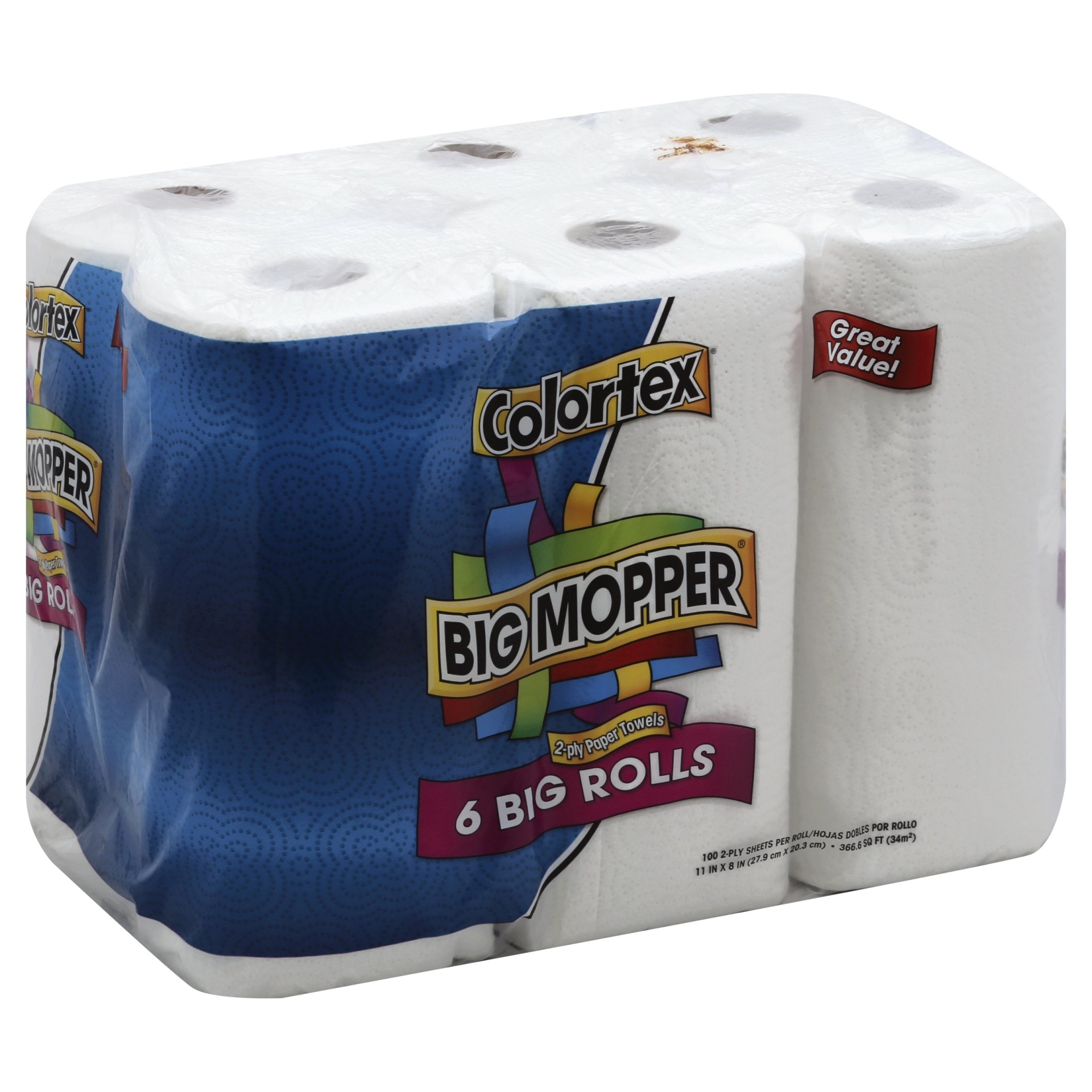 slide 1 of 4, Colortex Big Mopperx Towel 2Ply, 6 ct