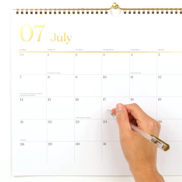 slide 6 of 7, 2024-2025 Cambridge Workstyle Academic Monthly Wall Calendar, 15"" X 12"", White, July 2024 To June 2025, 1606-707A, 1 ct