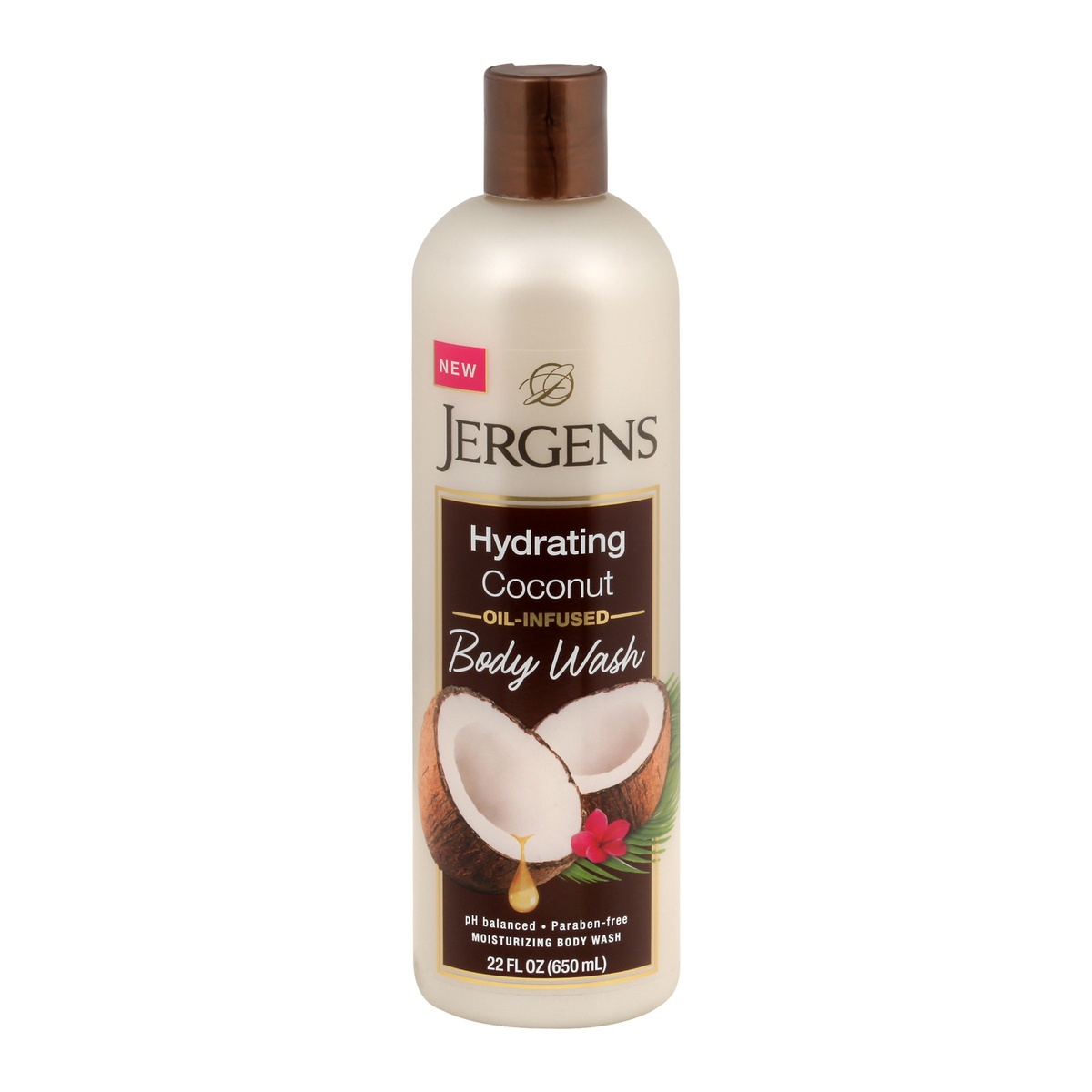 slide 1 of 1, Jergens Hydrating Coconut Oil-Infused Body Wash, 22 fl oz