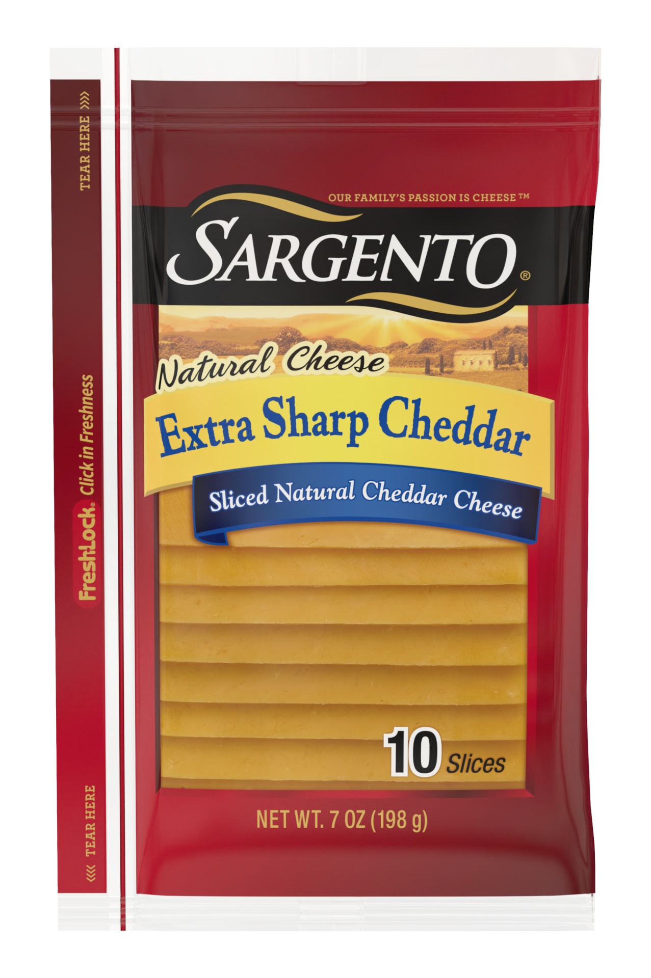 slide 1 of 6, Sargento Extra Sharp Natural Cheddar Cheese Slices, 10 ct