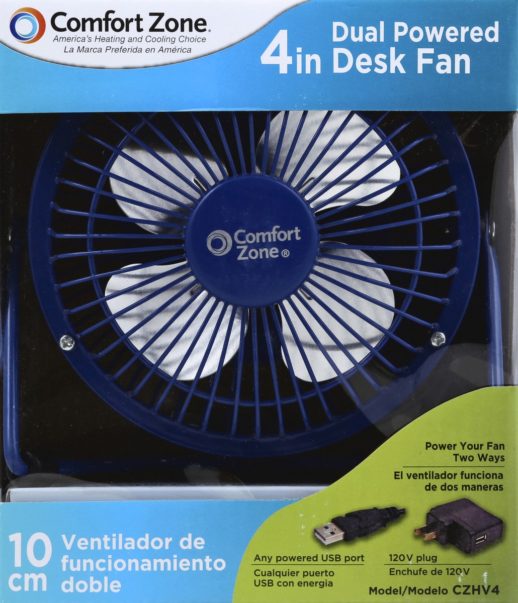 slide 4 of 4, Comfort Zone Dual Powered High Velocity Fan, 1 ct