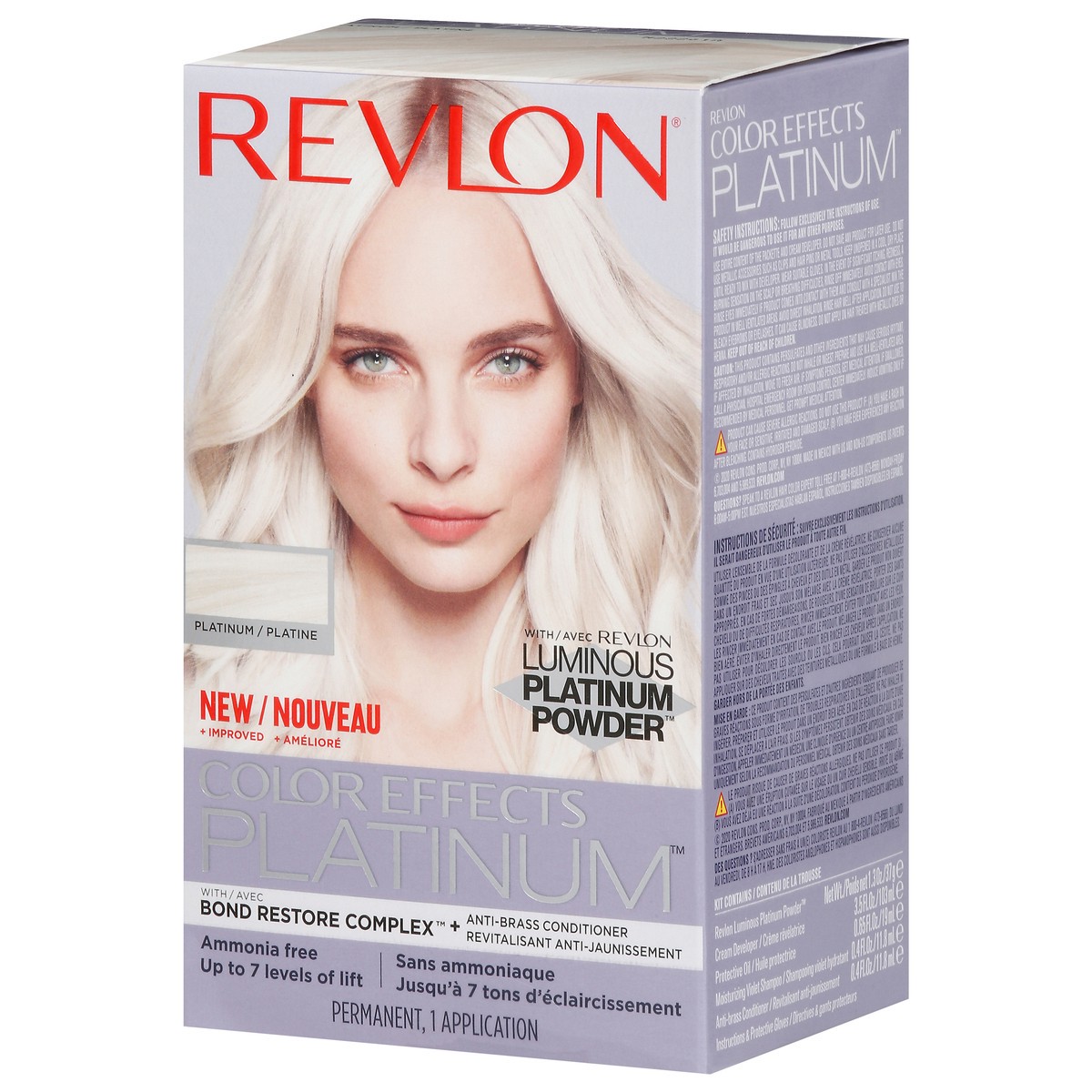 slide 3 of 9, Revlon Permanent Platinum Hair Color 1 ea, 1 ct