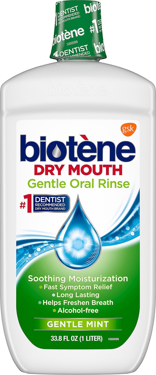 slide 10 of 11, Biotène Dry Mouth Gentle Mint Oral Rinse 33.8 oz, 33.8 oz