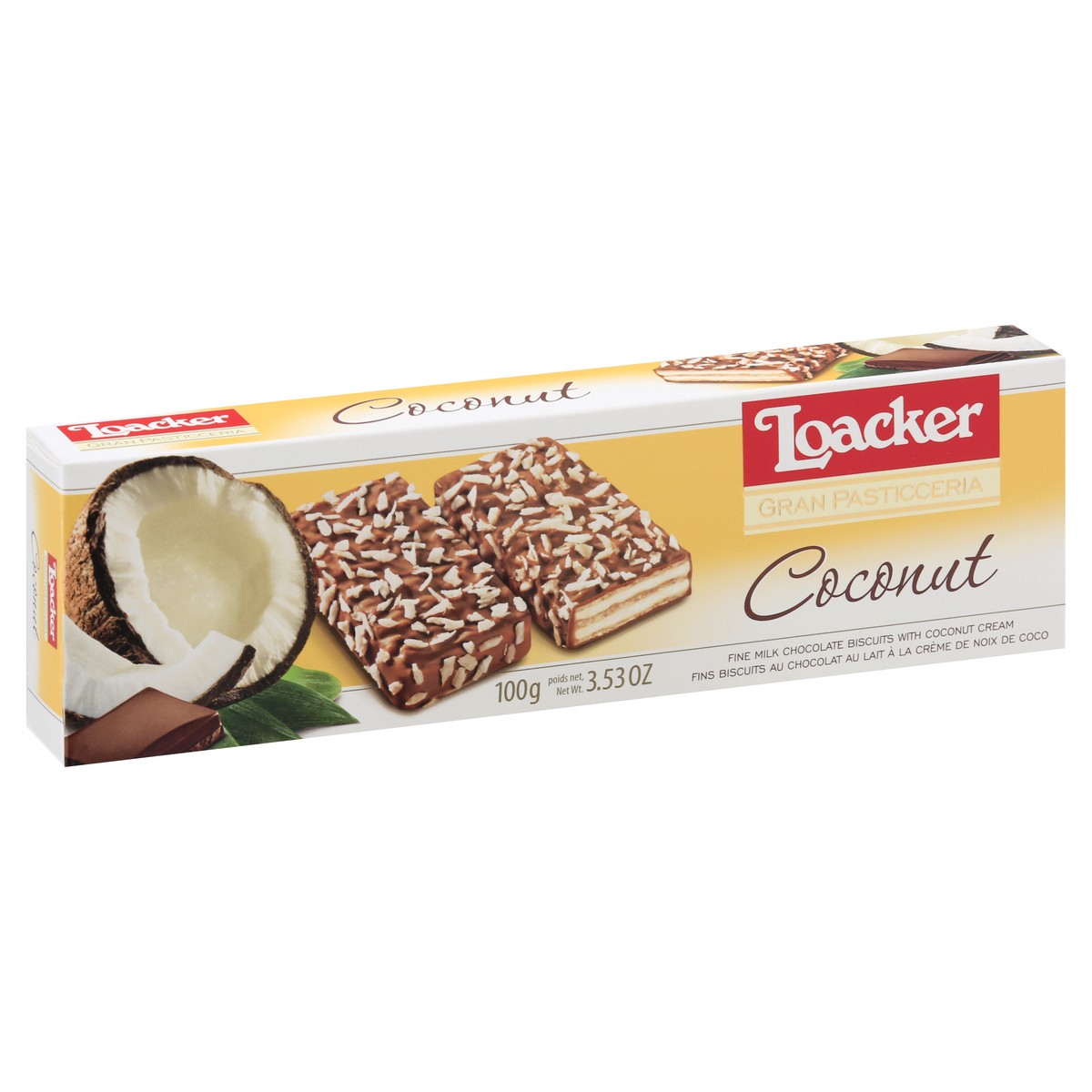 slide 11 of 13, Loacker Gran Pasticceria Biscuit Coconut Milk Chocolate Box - 3.53 Oz, 3.53 oz